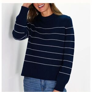 Duffield Lane NWT Blythe sweater Claudette 100% heirloom cotton hand stitch L